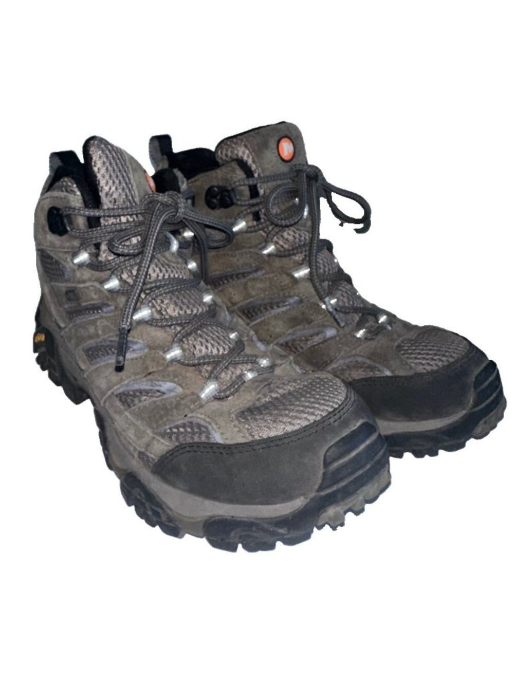 Women's Merrell Granite Gray Moab 2 Mid Waterproof Hiking Boot 9.5 Suede Hiking